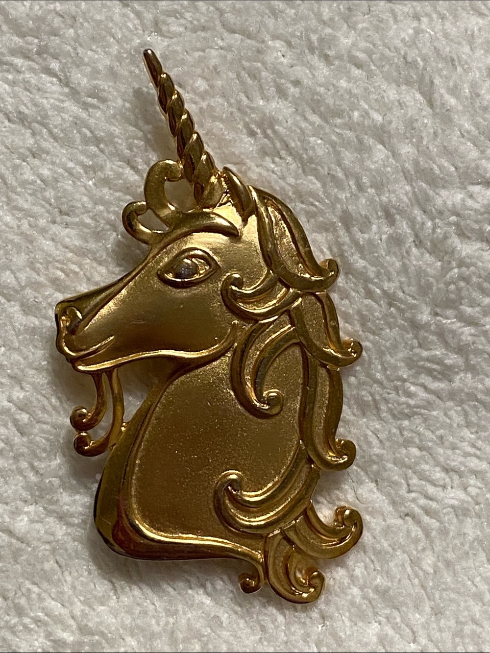 Gold Unicorn Brooch Pin